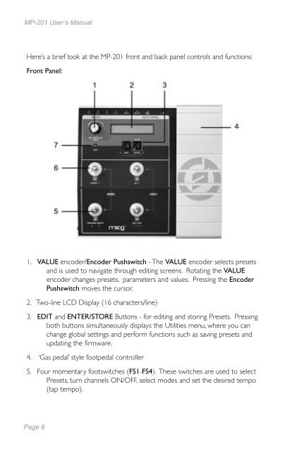 MP-201 Manual.indd - Moog Music Inc