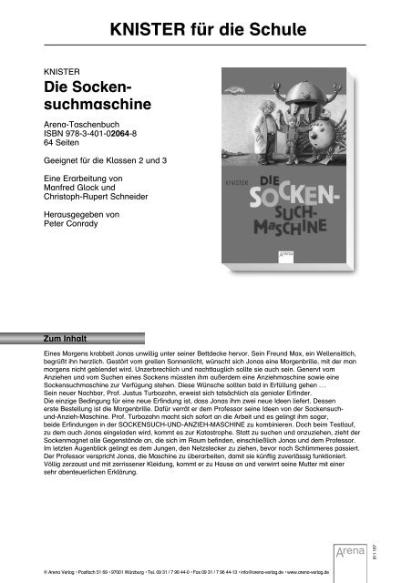 8 Sockensuchmaschine:8 Sockensuchmaschine - ARENA Verlag