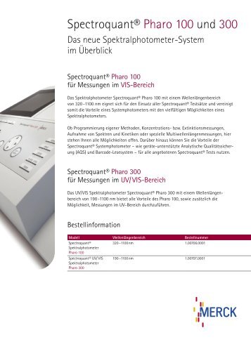 Spectroquant® Pharo 100 und 300