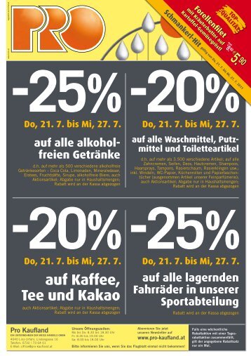 auf Kaffee, Tee und Kakao - PRO Kaufland