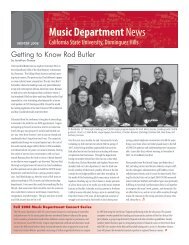 Music Department News - College of Arts and Humanities ...