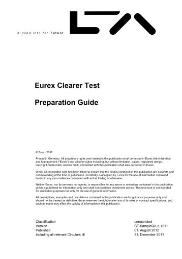 Eurex Clearer Test - Deutsche Börse AG