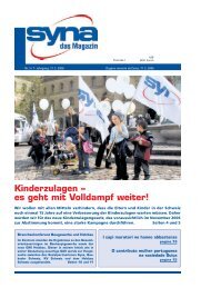 Kinderzulagen – es geht mit Volldampf weiter! - Syna