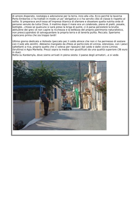 Isola di Chios - Grecia - Report viaggio - TDM Italia