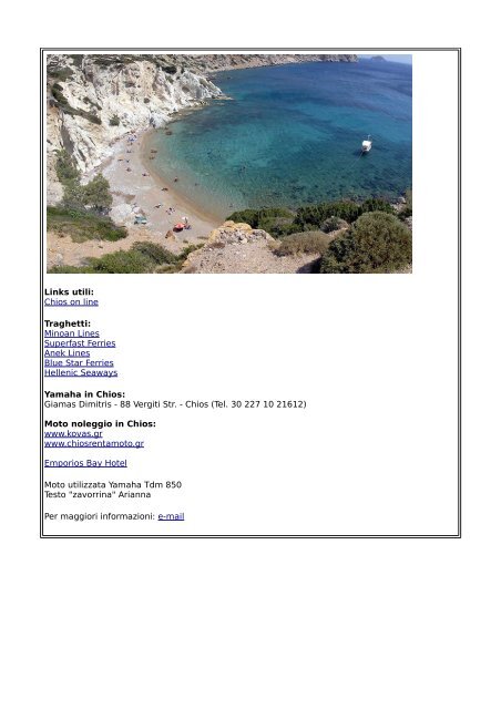 Isola di Chios - Grecia - Report viaggio - TDM Italia