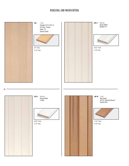 Paneling and Siding Catalog - Beronio Lumber