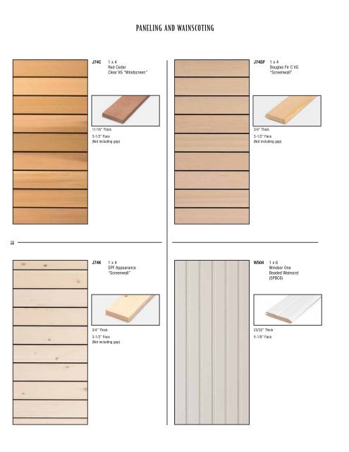 Paneling and Siding Catalog - Beronio Lumber