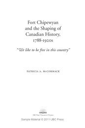 Fort Chipewyan and the Shaping of Canadian History ... - UBC Press