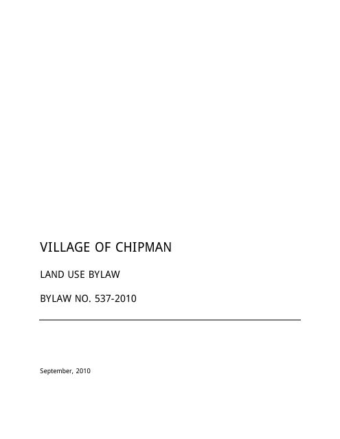 Land Use Bylaw - Chipman
