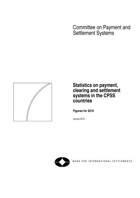 Statistics On Payment Clearing And Settlement Systems In Bank