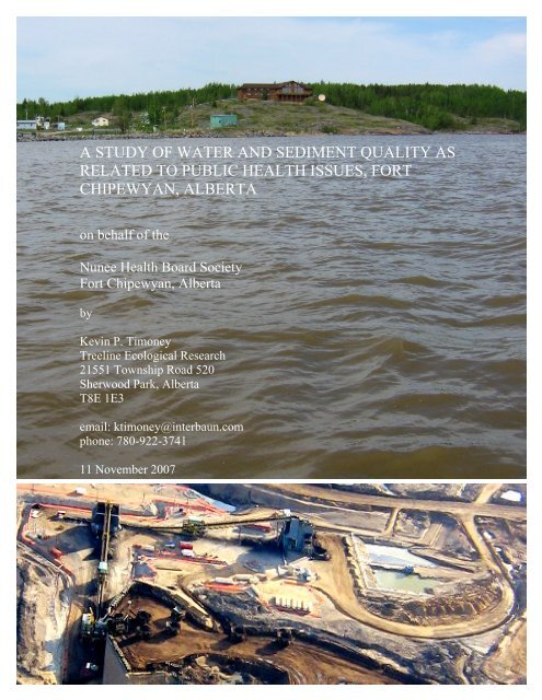 A Study Of Water And Sediment Quality As - TO THE TAR SANDS .ca