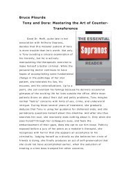 Bruce Plourde Tony and Dora: Mastering the Art of ... - David Lavery