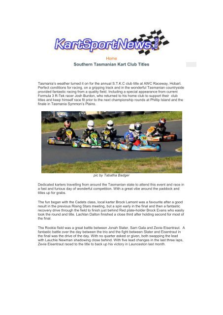 Southern Tasmanian Kart Club Titles - STKC