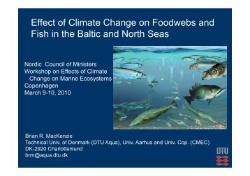 Effect of climate change on foodwebs and fish in the Baltic and North ...