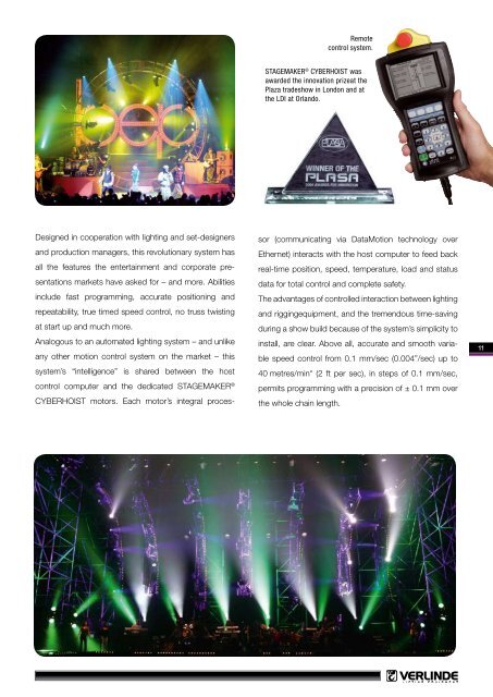 Stagemaker Line Catalog GB - Verlinde SA