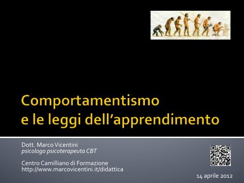 Comportamentismo - Marco Vicentini