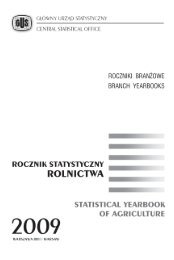 Rocznik Statystyczny Rolnictwa 2009 - Główny Urząd Statystyczny