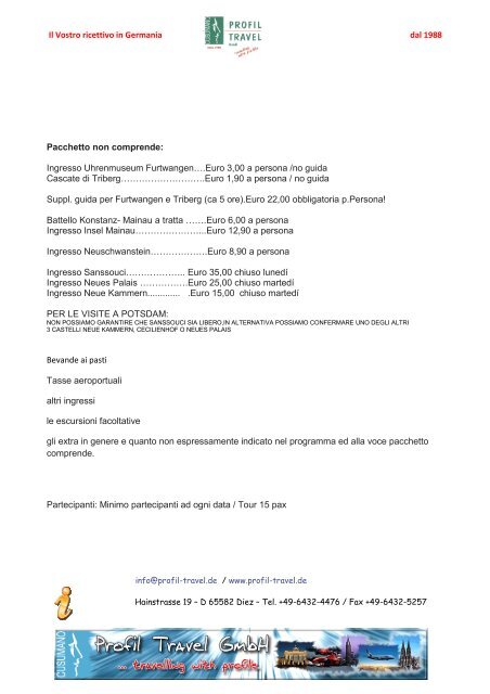 1 Tour Germania e Foresta Nera - Profil-Travel GmbH