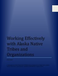 Working Effectively with Alaska Native Tribes and Organizations