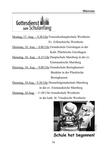 Männerkreis Bredelar - Evangelische Kirchengemeinde Marsberg