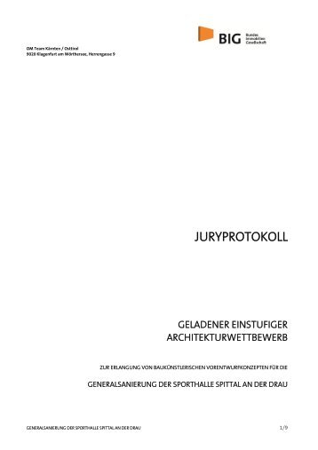 Juryprotokoll (pdf, 147KB) - architekturwettbewerb