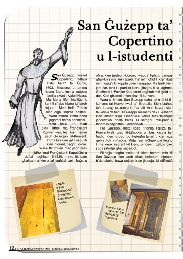 San Guzepp ta' Copertino u l-istudenti