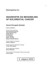 DIAGNOSTIK OG BEHANDLING AF KOLOREKTAL CANCER ... - side