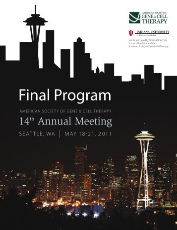 Final Program - American Society of Gene & Cell Therapy