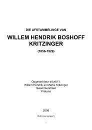 WILLEM HENDRIK BOSHOFF KRITZINGER - Langenhoven.net