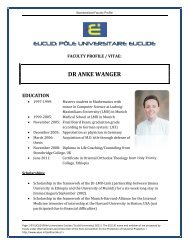 dr anke wanger education - Euclid University