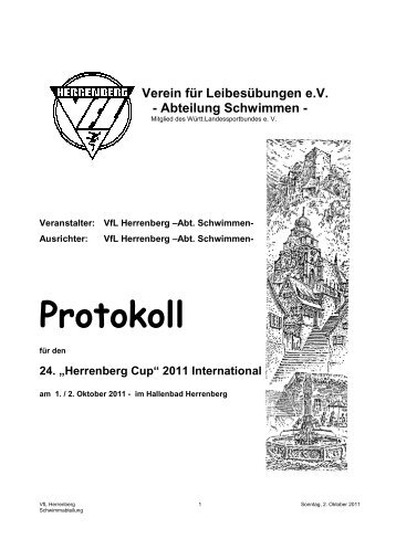 Protokoll Herrenberg Cup 2011 - TSV Ehningen