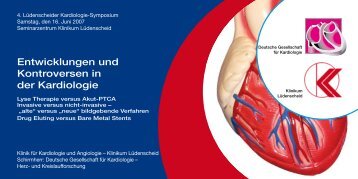 Entwicklungen und Kontroversen in der Kardiologie - transmundia