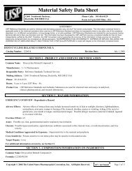 Material Safety Data Sheet - US Pharmacopeial Convention