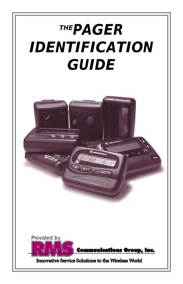 pager the identification guide - Handy Page