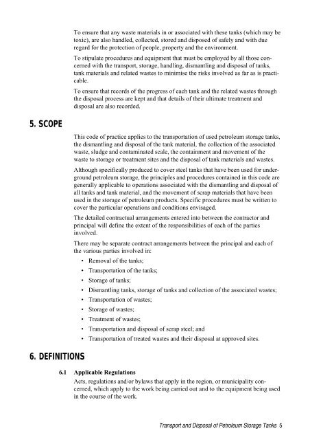 Underground Petroleum Storage Tanks and Related Wastes - Code ...