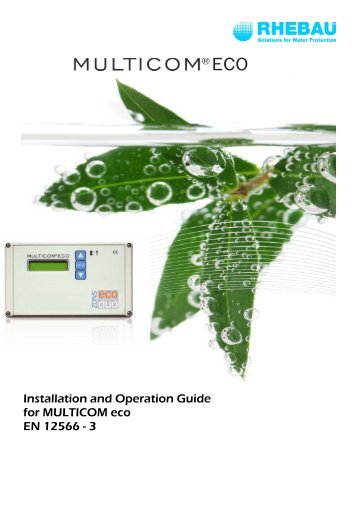 Installation and Operation Guide for MULTICOM eco EN 12566 - 3