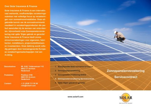 Solar Insurance & Finance - Zonnepanelenverzekering Servicecontract