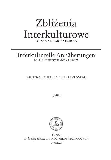 zeszyt nr 08/2010 - Zbliżenia Interkulturowe