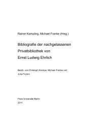 Bibliografie der nachgelassenen Privatbibliothek von Ernst Ludwig ...