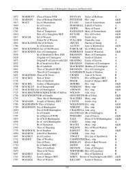 Archdeaconry of Huntingdon Allegations and Bonds Index