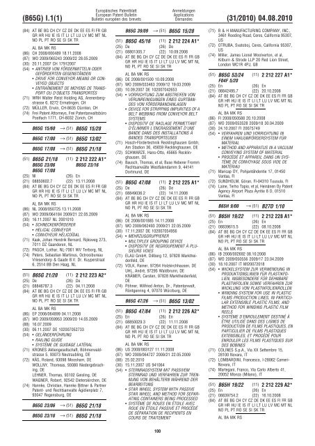 Bulletin 2010/31 - European Patent Office