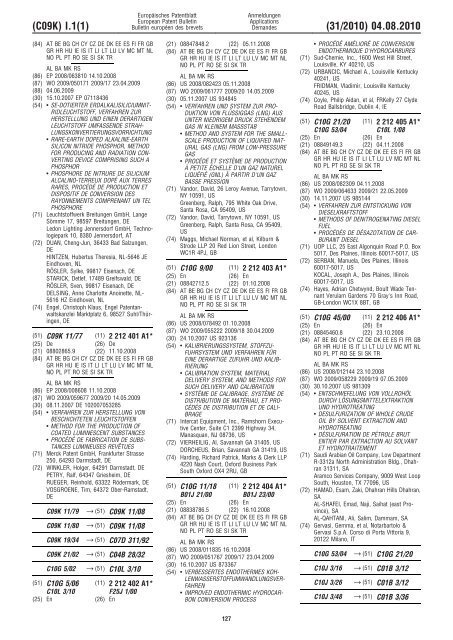 Bulletin 2010/31 - European Patent Office