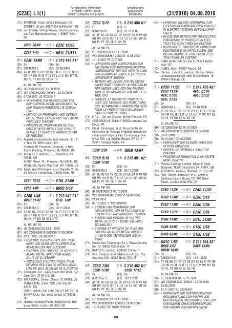 Bulletin 2010/31 - European Patent Office