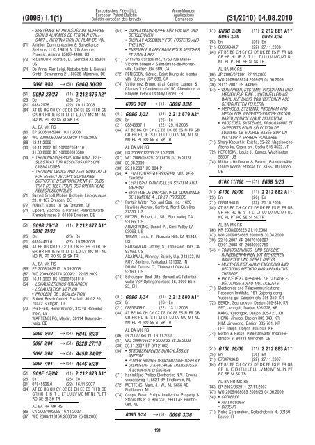 Bulletin 2010/31 - European Patent Office