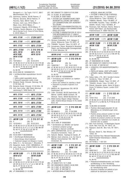 Bulletin 2010/31 - European Patent Office