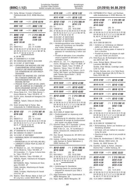 Bulletin 2010/31 - European Patent Office