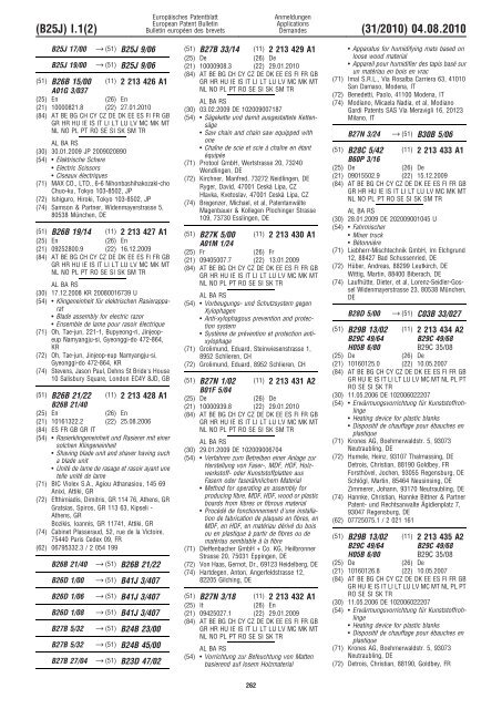 Bulletin 2010/31 - European Patent Office