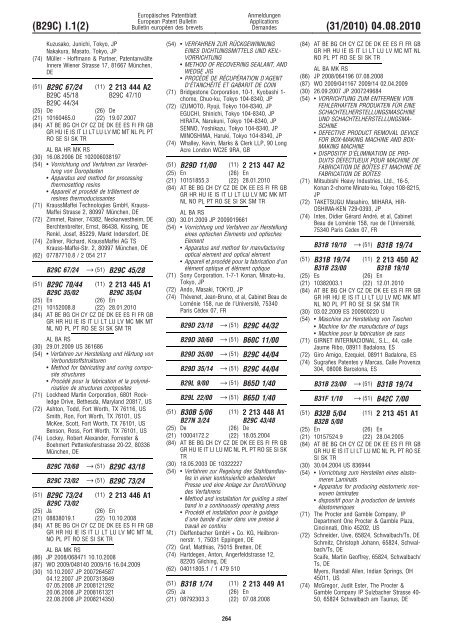 Bulletin 2010/31 - European Patent Office