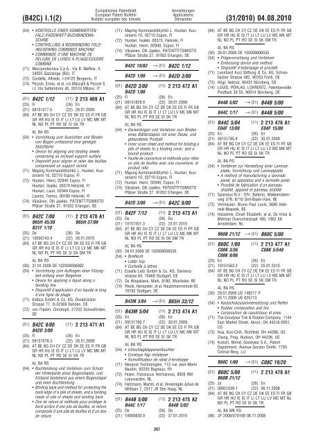 Bulletin 2010/31 - European Patent Office