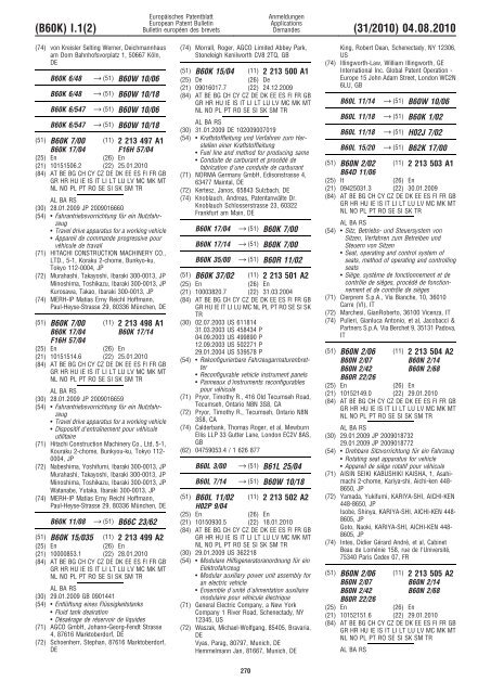 Bulletin 2010/31 - European Patent Office